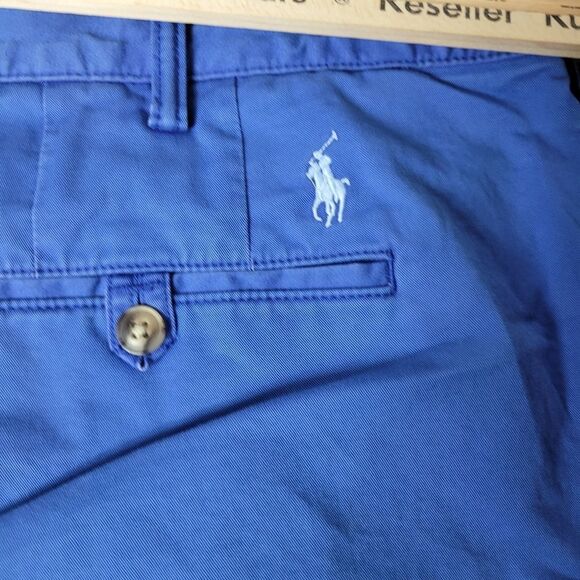 Polo Ralph Lauren Short Men’s Size 42 Blue Chino Classic Fit Pony On Back Pocket - Picture 7 of 10